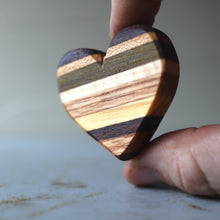 Load image into Gallery viewer, Striped Wooden Hearts