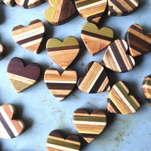 Load image into Gallery viewer, Striped Wooden Hearts