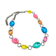 Load image into Gallery viewer, Bright Tones Story Shine-On Gem Shortie Necklace