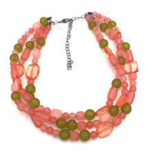 Load image into Gallery viewer, Coral &amp; Olive Frosted Morgan Necklace