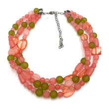 Load image into Gallery viewer, Coral &amp; Olive Frosted Morgan Necklace