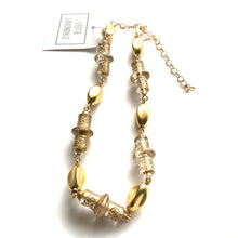 Load image into Gallery viewer, Gilded Gold &amp; Floral Beaded Amelia Necklace