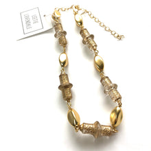Load image into Gallery viewer, Gilded Gold &amp; Floral Beaded Amelia Necklace