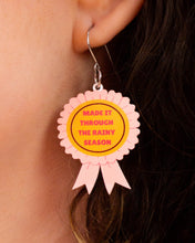 Load image into Gallery viewer, "Made it Through the Rainy Season" Medal Earrings