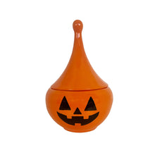 Load image into Gallery viewer, Jack-O'-Lantern Teardrop Jar in Tiki Orange