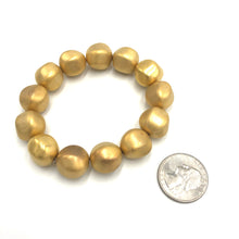 Load image into Gallery viewer, Gilt Matte Gold Stretch Bracelet