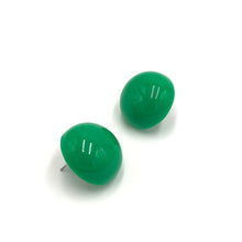 Load image into Gallery viewer, True Green Retro Button Stud Earrings