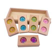 Load image into Gallery viewer, Pastel &amp; Rainbow Gem Block Collection – 3 Styles with Wooden Storage Trays
