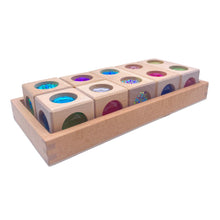 Load image into Gallery viewer, Pastel &amp; Rainbow Gem Block Collection – 3 Styles with Wooden Storage Trays