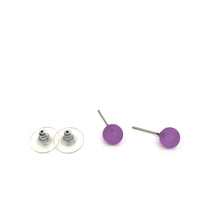 Load image into Gallery viewer, Lilac Purple Frosted Lucite Mini Ball Stud Earrings