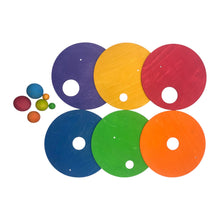 Load image into Gallery viewer, **Pre-order (Ships in 2-3 Weeks)**6-Piece Rolling Discs Set for Stepping Stones – Includes 6 Wooden Balls in Varying Sizes