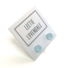 Load image into Gallery viewer, Turquoise Frosted Lucite Mini Ball Stud Earrings