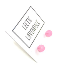 Load image into Gallery viewer, Pink Frosted Lucite Mini Ball Stud Earrings