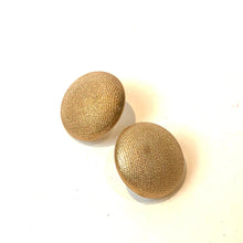 Load image into Gallery viewer, Gold Lame' Retro Button Stud Earrings