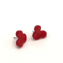 Load image into Gallery viewer, Cherry Red Moonglow Vintage Mouse Stud Earrings