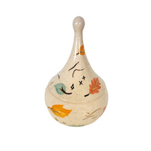 Load image into Gallery viewer, Wind &amp; Leaves Speckled Teardrop Jar with 22k Gold Accents