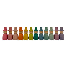 Load image into Gallery viewer, Rainbow &amp; Pastel Wooden Peg Dolls Collection – 5 Styles