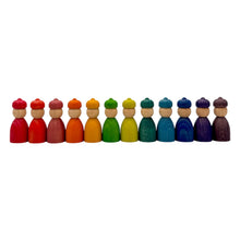 Load image into Gallery viewer, Rainbow &amp; Pastel Wooden Peg Dolls Collection – 5 Styles
