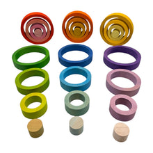 Load image into Gallery viewer, 24-Piece Rainbow Nesting Rings