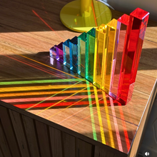 Load image into Gallery viewer, **Pre-order (Ships in 2-3 Weeks)**10-Piece Crystal Clear Pyramid Lucite Blocks – High Transparency Acrylic Stair Blocks