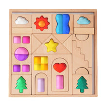 Load image into Gallery viewer, **Pre-order (Ships in 2-3 Weeks)**45-Piece Dreamlight Village Lucite Block Set with Wooden Tray