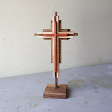 Load image into Gallery viewer, Small Layered Cross With Stand