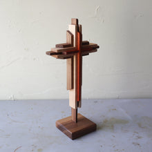 Load image into Gallery viewer, Small Layered Cross With Stand