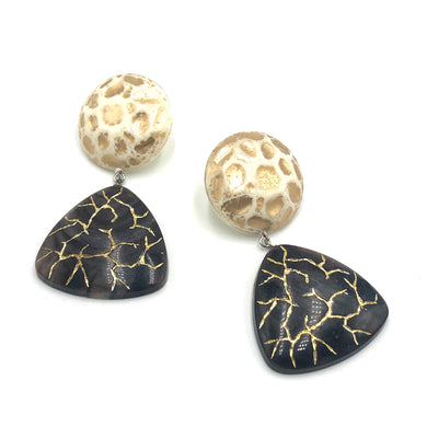 Volcanic Moon Rock Earrings