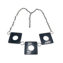 Load image into Gallery viewer, Black &amp; Figaro Chain Necklace