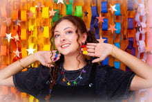 Load image into Gallery viewer, Rainbow Cracker Fish Dangle Earrings