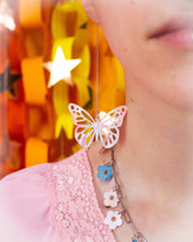 Load image into Gallery viewer, Cotton Candy Life is Beautiful Butterfly Earrings