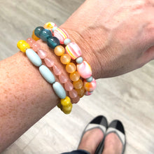 Load image into Gallery viewer, Sugar &amp; Pink Stack and Stretch Bracelet Set