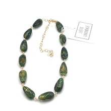 Load image into Gallery viewer, Green &amp; Gold Terra Firma Amelia Necklace