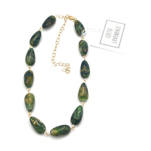 Load image into Gallery viewer, Green &amp; Gold Terra Firma Amelia Necklace
