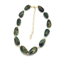 Load image into Gallery viewer, Green &amp; Gold Terra Firma Amelia Necklace