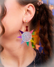 Load image into Gallery viewer, Sunshine Rainbow Rays Statement Earrings