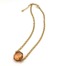 Load image into Gallery viewer, Pink Quilted Heirloom Glass Shortie Necklace - Med Shortie