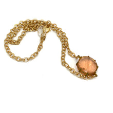 Load image into Gallery viewer, Pink Quilted Heirloom Glass Shortie Necklace - Med Shortie