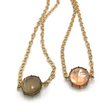 Load image into Gallery viewer, Pink Quilted Heirloom Glass Shortie Necklace - Med Shortie