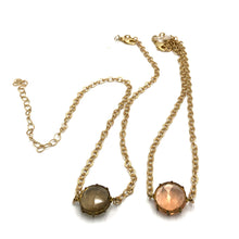 Load image into Gallery viewer, Smoke Quilted Heirloom Glass Shortie Necklace - Med Shortie
