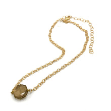 Load image into Gallery viewer, Smoke Quilted Heirloom Glass Shortie Necklace - Med Shortie