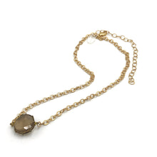 Load image into Gallery viewer, Smoke Quilted Heirloom Glass Shortie Necklace - Med Shortie