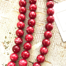 Load image into Gallery viewer, Cranberry Matrix Beaded Morgan Necklace