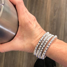 Load image into Gallery viewer, Silver Surfer Stack and Stretch Bracelet Set