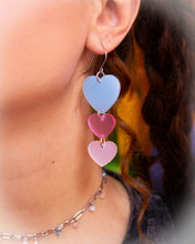 Load image into Gallery viewer, I'll Love You Forever-Trio Heart Earrings