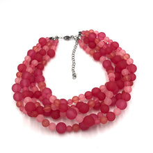 Load image into Gallery viewer, Variegated Frosted Cranberry Sylvie Necklace