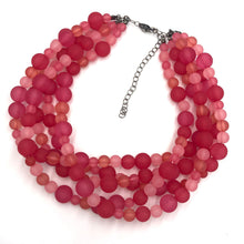 Load image into Gallery viewer, Variegated Frosted Cranberry Sylvie Necklace