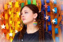 Load image into Gallery viewer, Zebra Print Pride Earrings