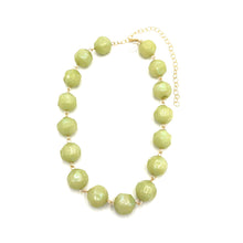 Load image into Gallery viewer, Olive Green Luster Beaded Amelia Necklace