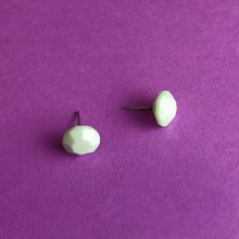 Load image into Gallery viewer, Mint Green Faceted Sequin Stud Earrings